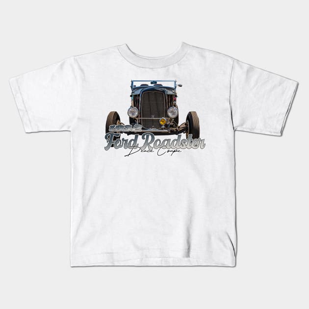 1932 Ford Roadster Deuce Coupe Kids T-Shirt by Gestalt Imagery